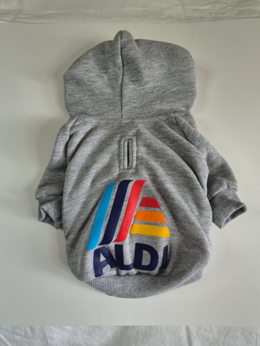 ALDI Gear Dog Or Cat Pet Sweatshirt Sweater Hoodie Gray With Logo Size XS, NWT